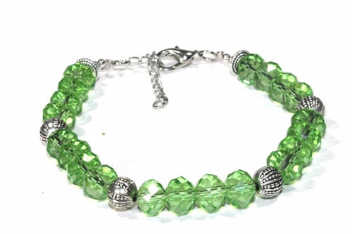 Blue Crystal Beaded Bracelet Sparkle Statement Jewelry